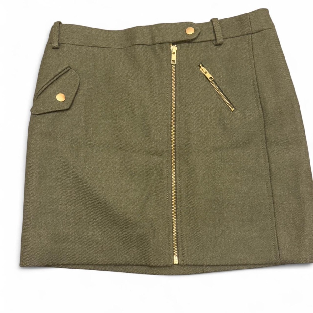 J. Crew 100% Wool Motorcycle Mini Skirt